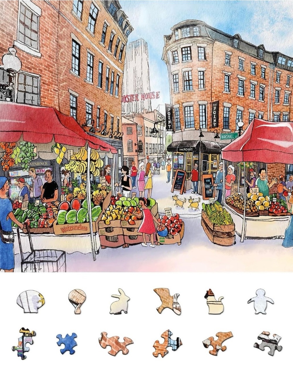Market Puzzle Playset - Colorful Multi